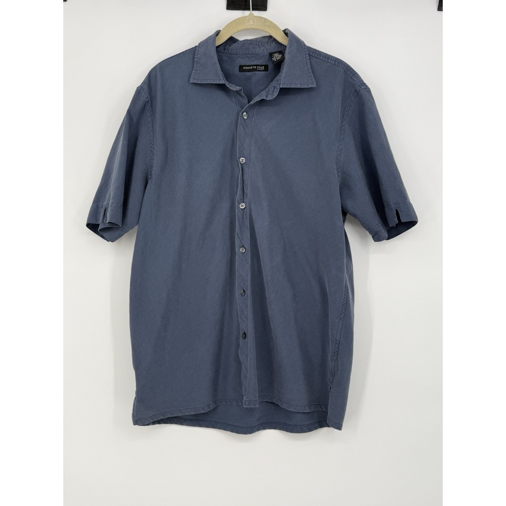 Kenneth Cole Men's Short Sleeve Button Up Large